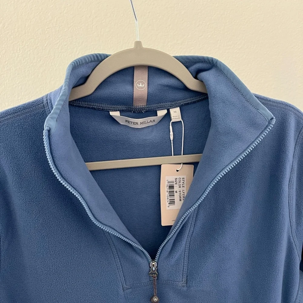PETER MILLAR | Women's Storm Garland Microfleece Pullover in Storm | Size Medium - Picture 7 of 16